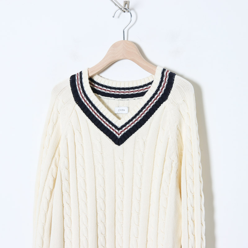 CIOTA (シオタ) スビンコットン Vネックチルデンニット