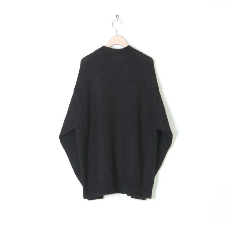 COMOLI (コモリ) ブラックアルパカ クルーネックニット