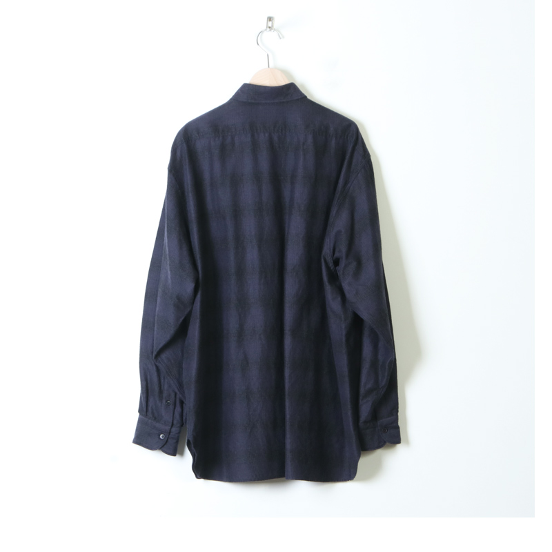 COMOLI (コモリ) ウールシルク ワークシャツ