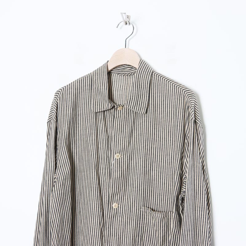 COMOLI (コモリ) ストライプ ブルゾン