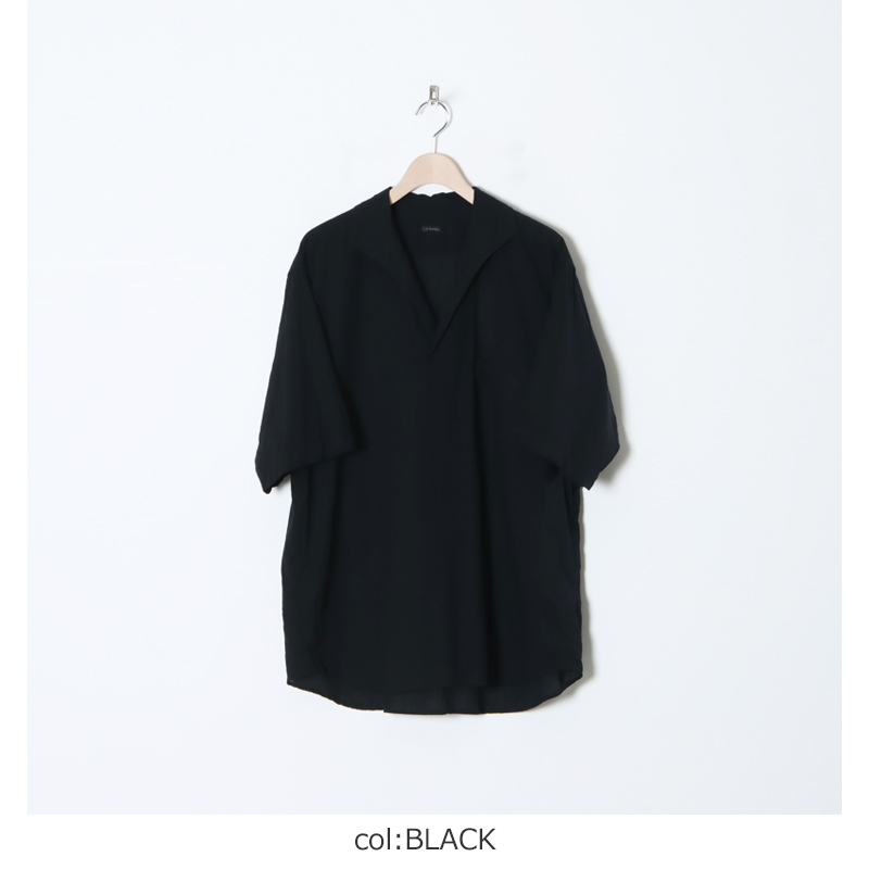 COMOLI (コモリ) ベタシャン スキッパー半袖シャツ