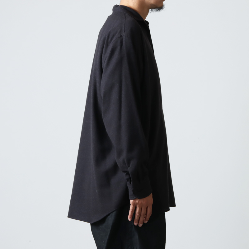 COMOLI (コモリ) ウールビエラ スキッパーシャツ