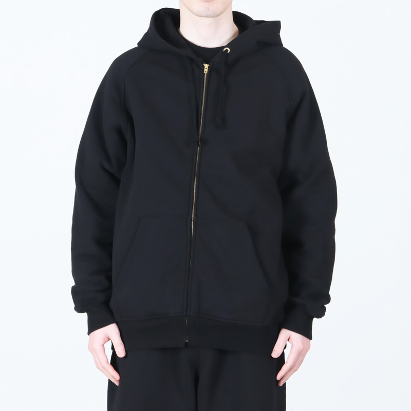 COMOLI (コモリ) コットン裏毛 ジップパーカ