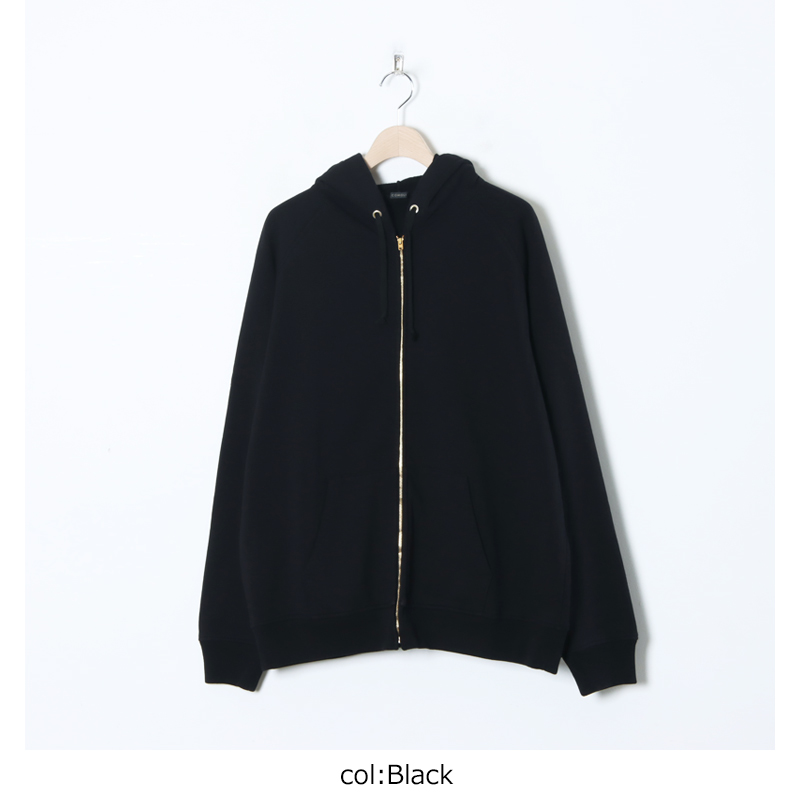 COMOLI (コモリ) コットン裏毛 ジップパーカ