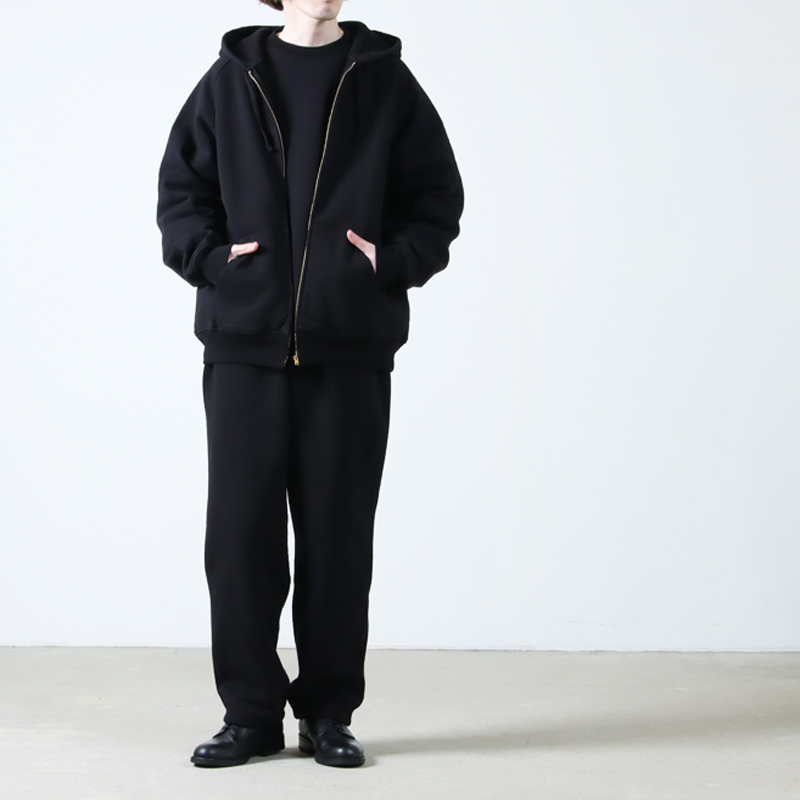 COMOLI (コモリ) コットン裏毛 ジップパーカ