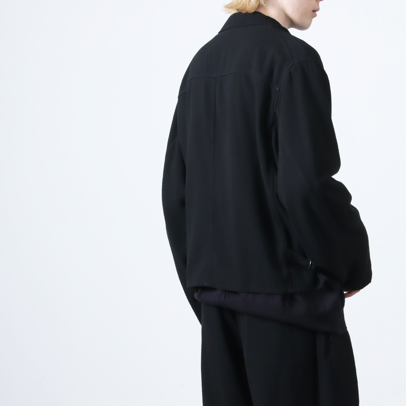 COMOLI (コモリ) シルクネップ ジップショートジャケット