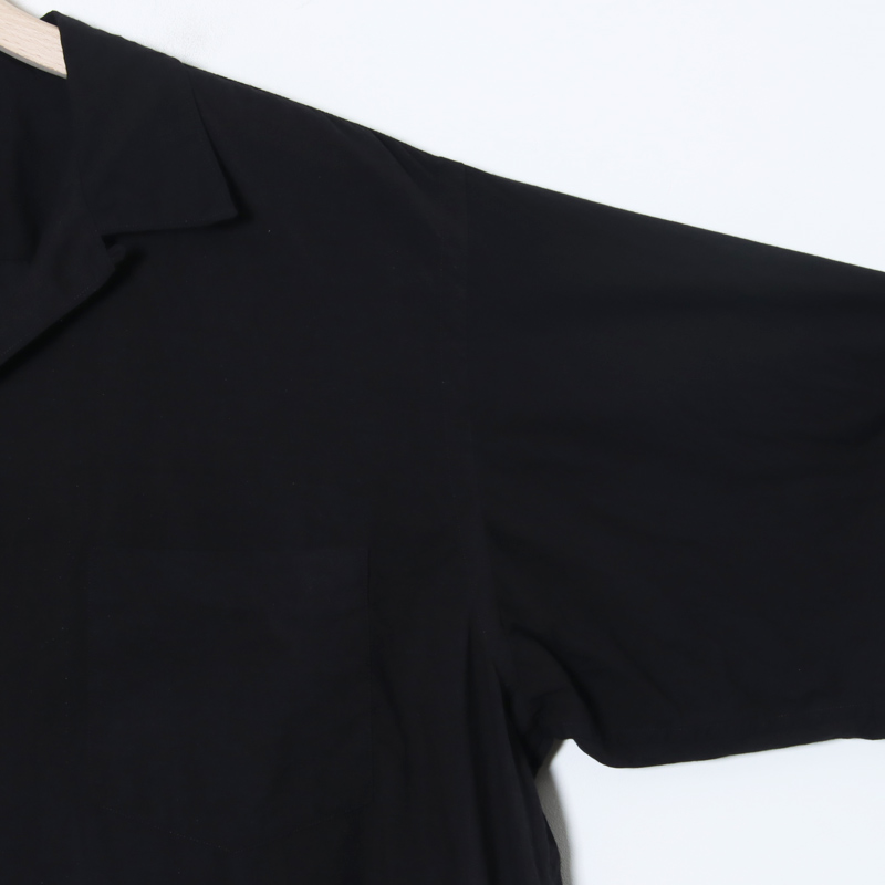 COMOLI (コモリ) KHADIコットン 半袖オープンカラーシャツ