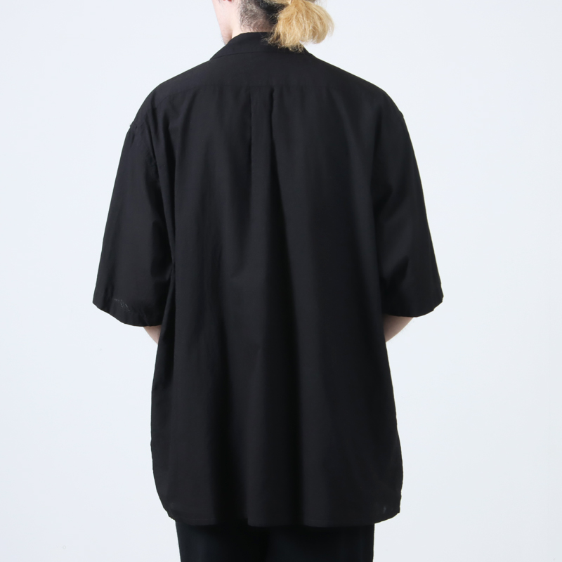 COMOLI (コモリ) KHADIコットン 半袖オープンカラーシャツ