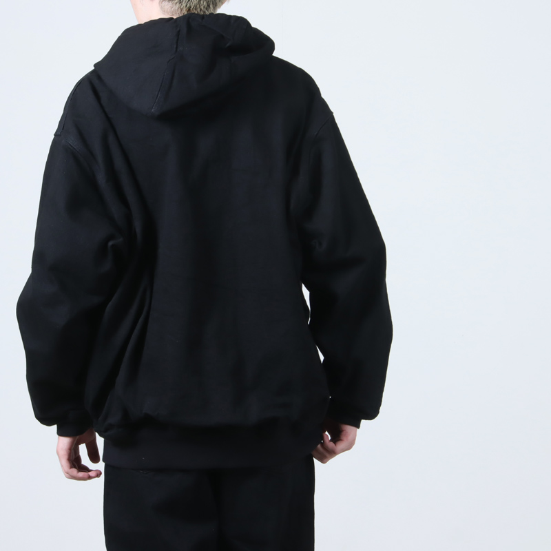 COMOLI (コモリ) ブラックデニム ジップパーカ