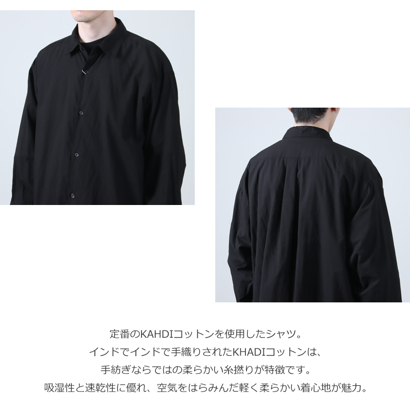 COMOLI (コモリ) KHADIコットンWレイヤー コモリシャツ