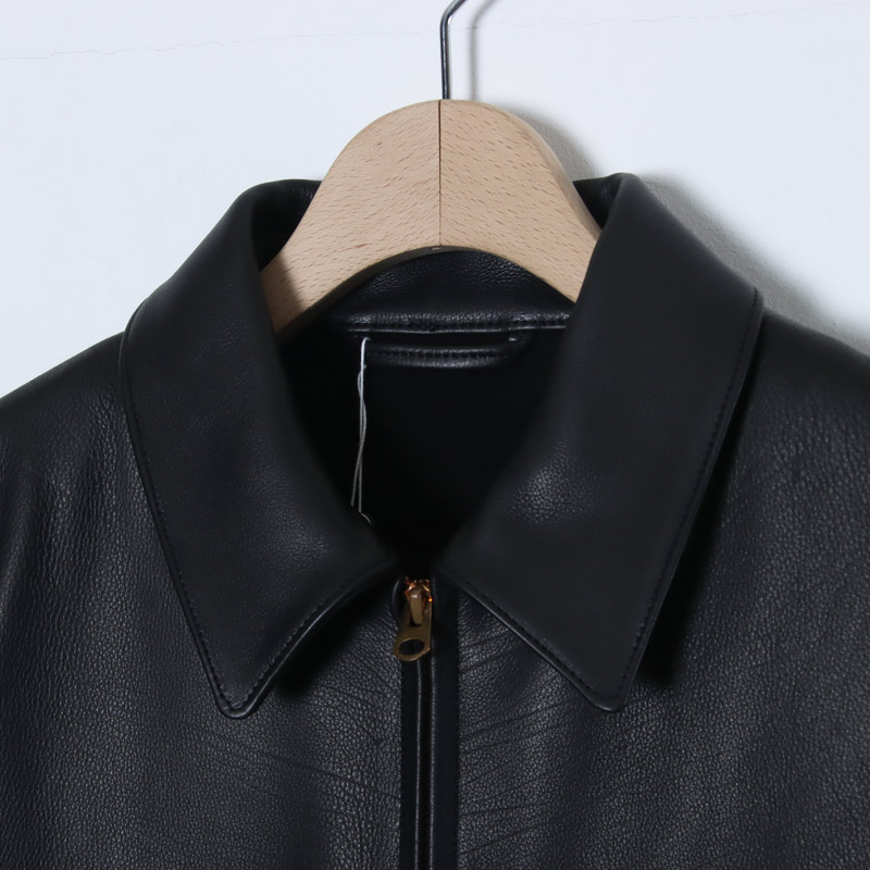 COMOLI (コモリ) カーフスキン ジップショートジャケット
