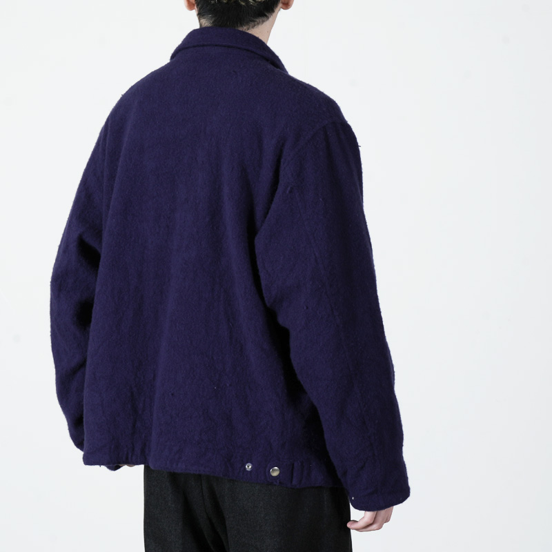 COMOLI (コモリ) 縮絨ウール ジップショートジャケット