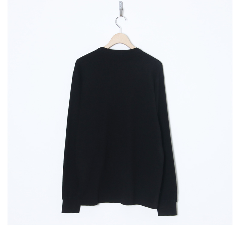 COMOLI (コモリ) コットンカシミヤ ワッフル長袖クルー