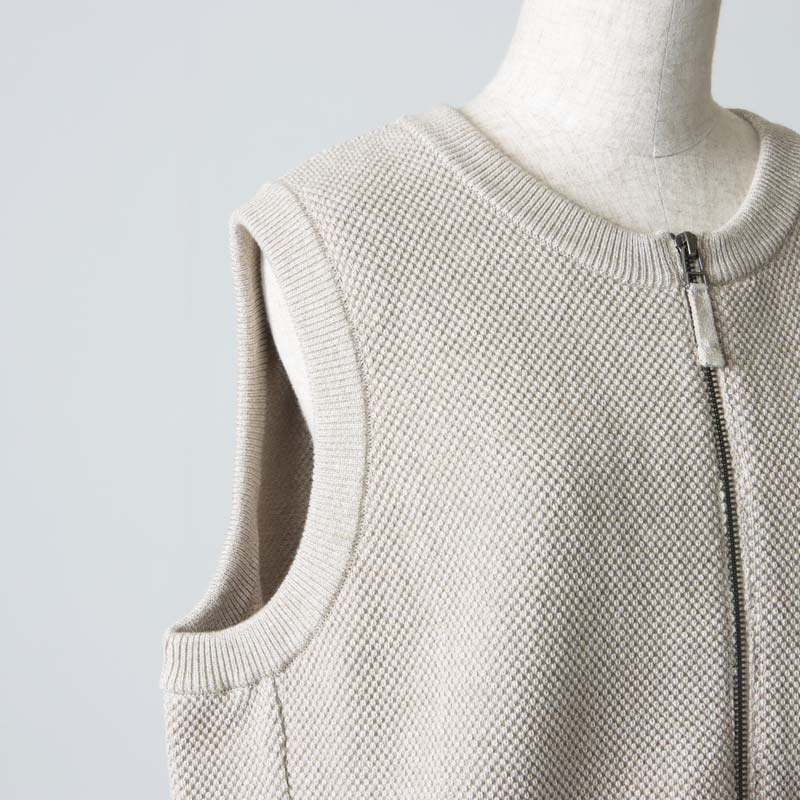crepuscule (クレプスキュール) Moss Stitch Zip Vest size F / モス