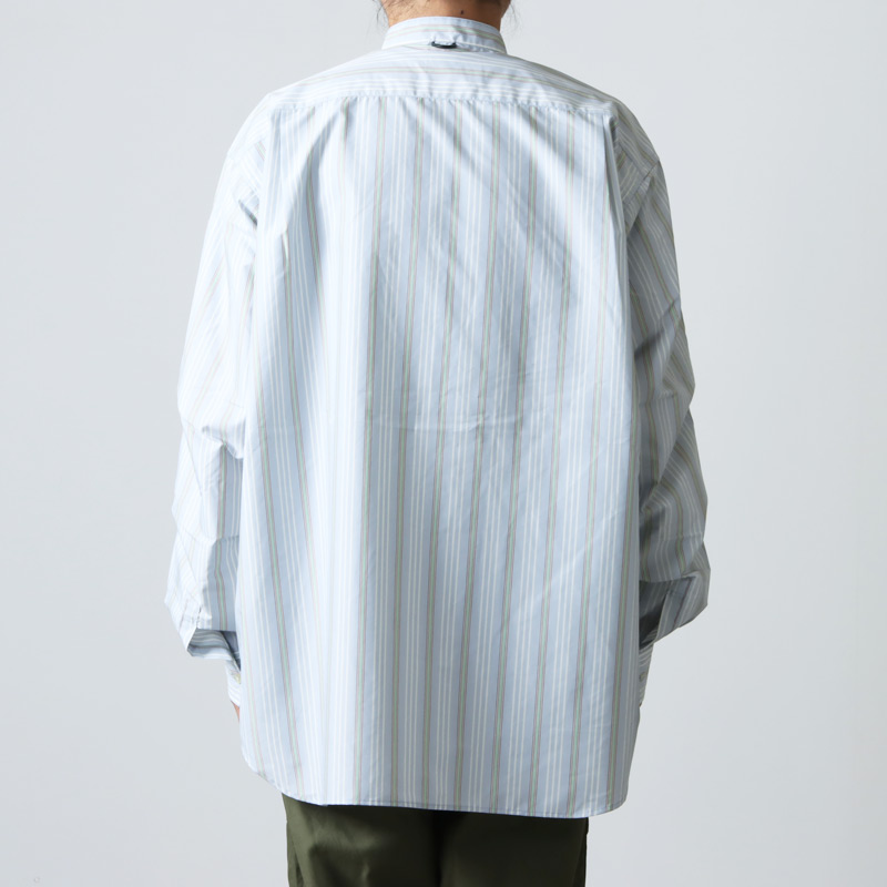 DAIWA PIER39 (ダイワピア39) TECH BAND COLLAR SHIRTS L/S STRIPE