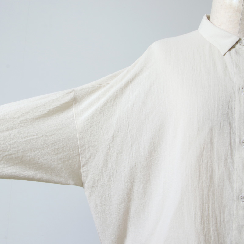 evameva (エヴァムエヴァ) cotton square shirts / コットンスクエアシャツ