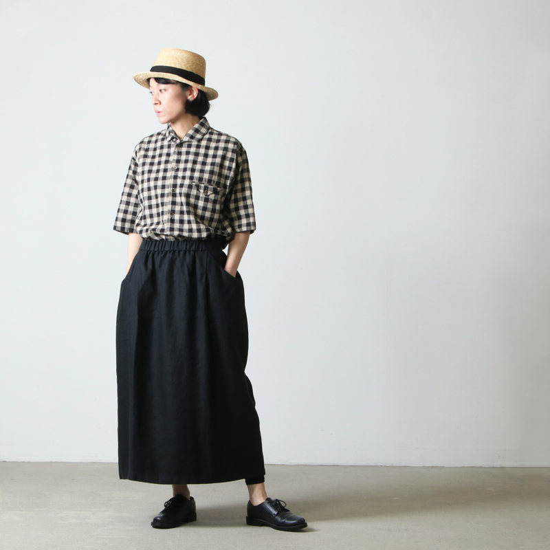 evameva (エヴァムエヴァ) linen skirt / リネンスカート