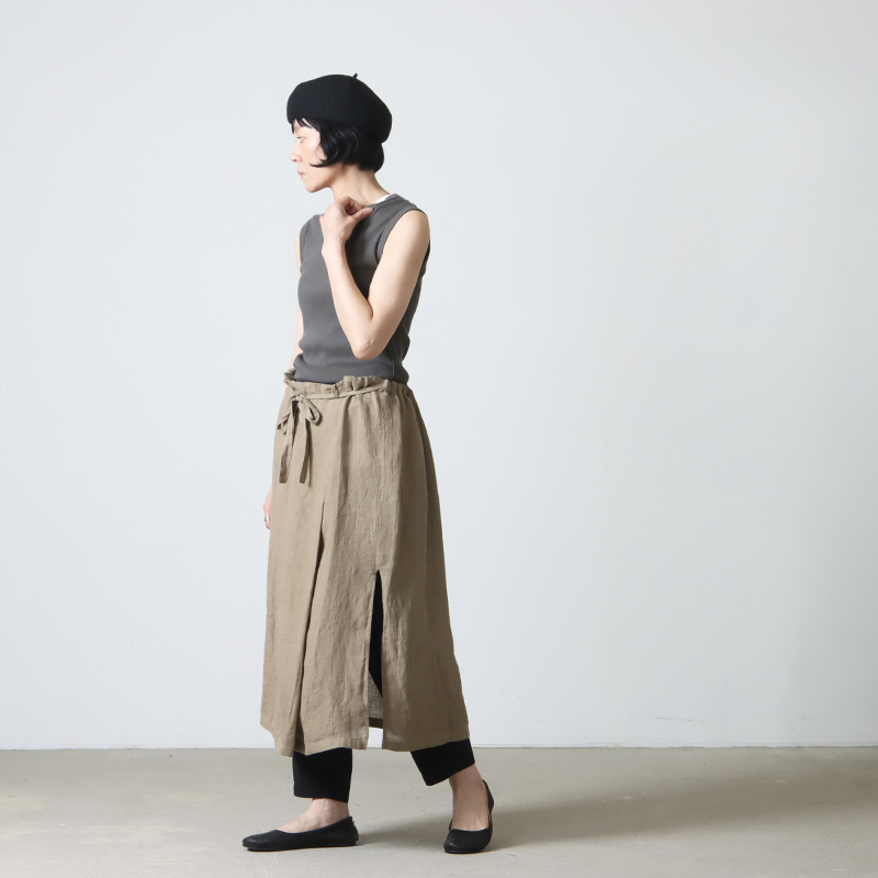 evameva (エヴァムエヴァ) linen skirt / リネンスカート