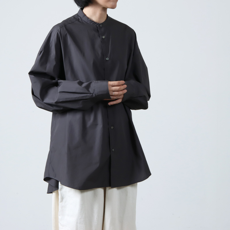 Graphpaper (グラフペーパー) Broad L/S Oversized Band Collar Shirt