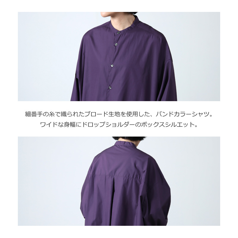 Graphpaper (グラフペーパー) Broad L/S Oversized Band Collar Shirt
