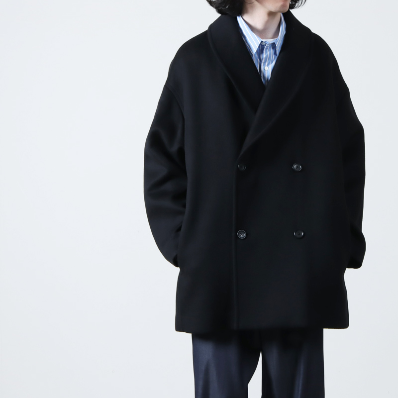 Graphpaper (グラフペーパー) Light Melton Shawl Collar Coat