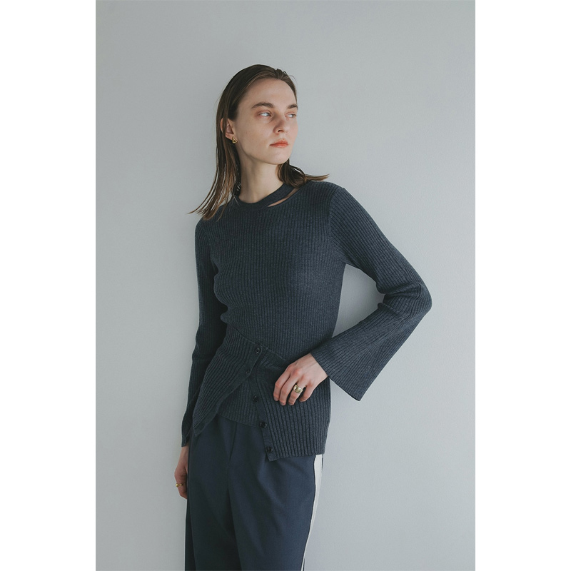 MANOF (マノフ) BUSTIER SET RIB KNIT / ビスチェセットリブニット