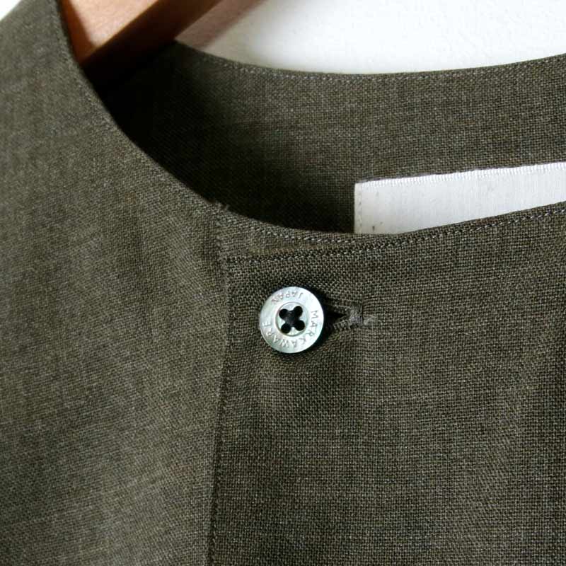 MARKAWARE (マーカウェア) NO COLLAR PULL OVER SHIRT / ノーカラー