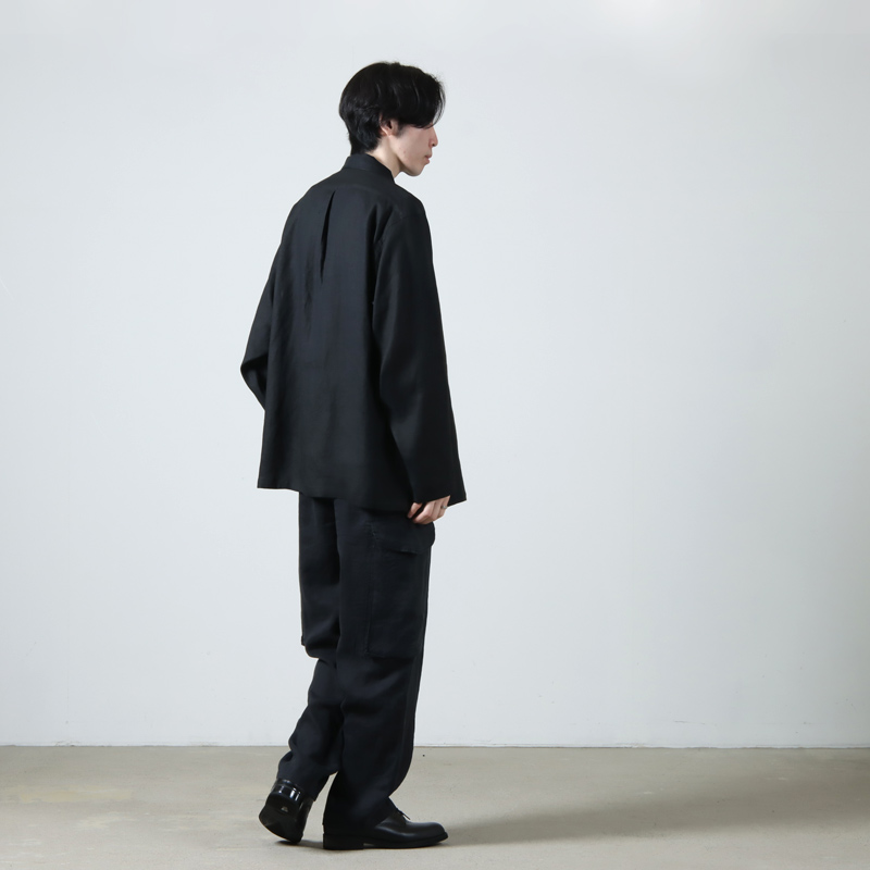 MARKAWARE (マーカウェア) HEMP SHIRTING OPEN COLLAR SHIRT L/S
