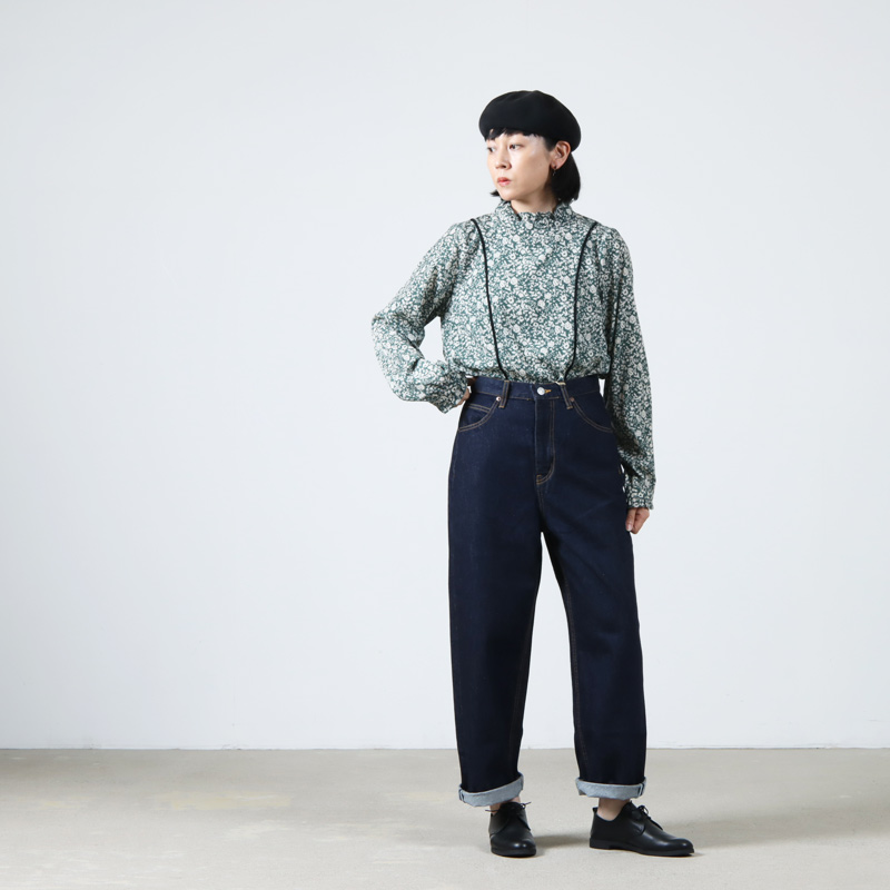 MidiUmi (ミディウミ) ハイウエストワイドストレートデニム