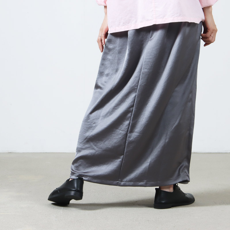 mizuiro ind (ミズイロインド) フロントタックロングスカート