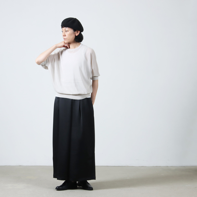 mizuiro ind (ミズイロインド) フロントタックロングスカート