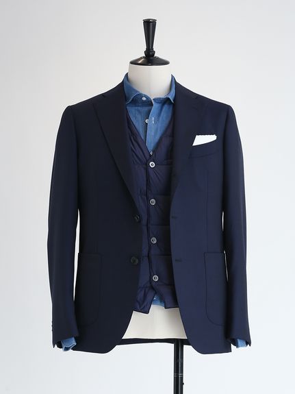 CANONICO｜21micron】ウールジャケット｜ネイビー（ジャケット