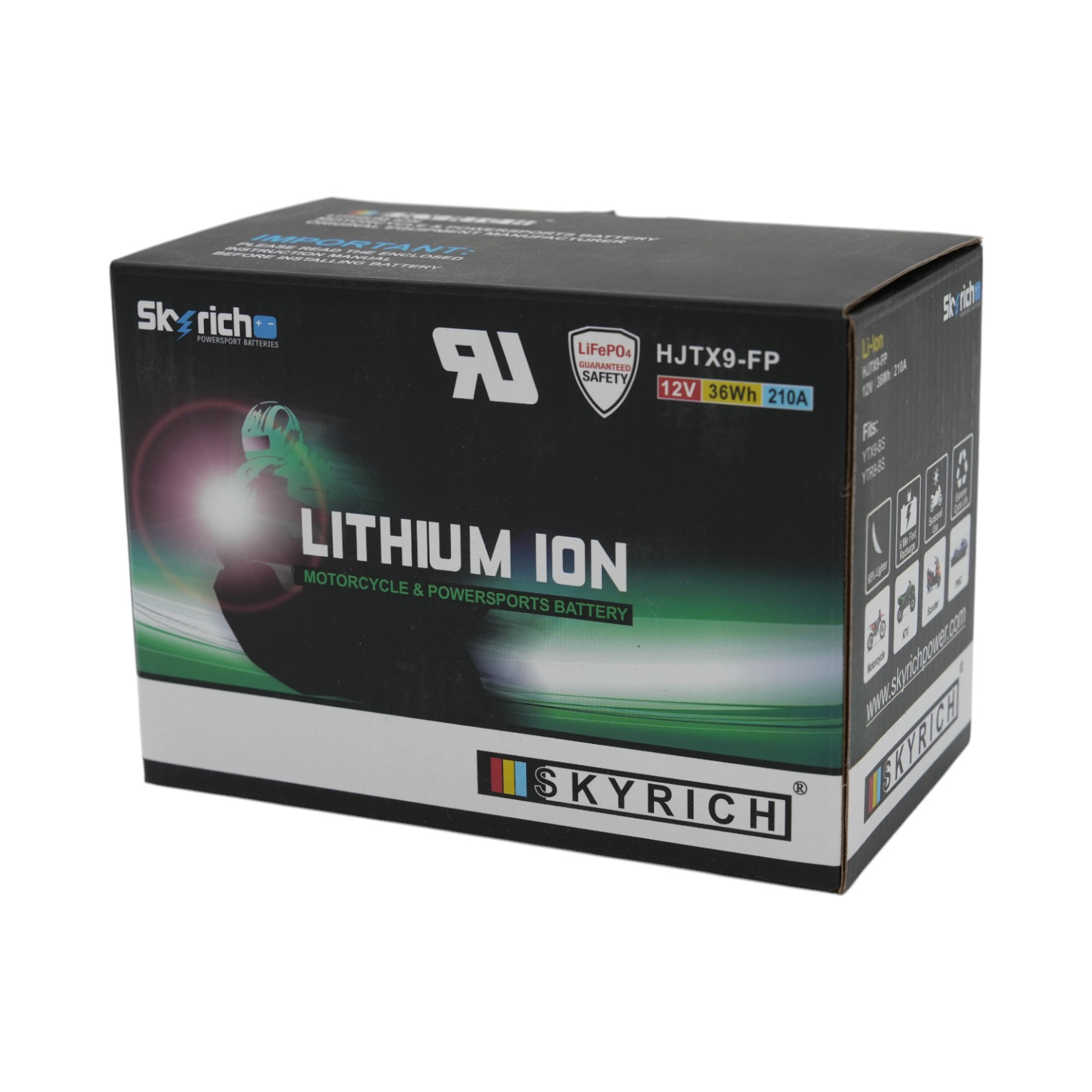 HJTX9-FP リチウムイオンバッテリー (YTX9-BS、YTX7A-BS 互換) - バイク