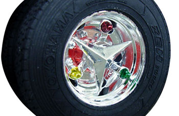 プラモデル 1/32 デコトラアートアップパーツ No.43 22.5インチメッキ