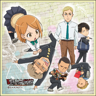 巨人中学校 巨中 マイクロファイバーハンカチ 進撃の巨人 リヴァイ班