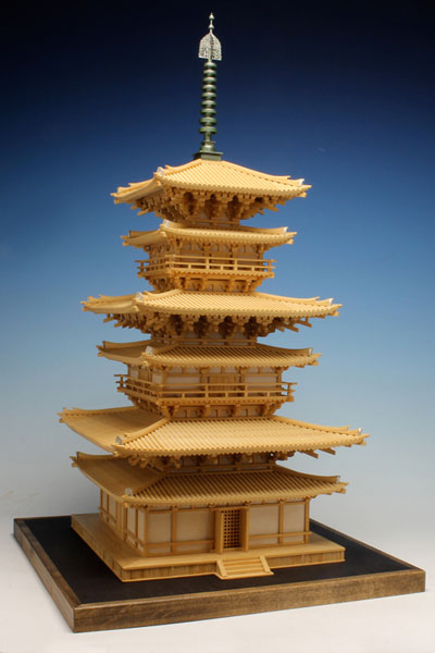 木製建築模型 1/70 薬師寺東塔 (檜造り)[小林工芸]【送料無料】《在庫