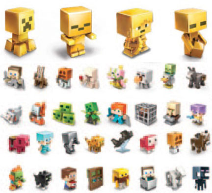 マインクラフト ミニフィギュア トレジャーシリーズ グリーン 36個入り