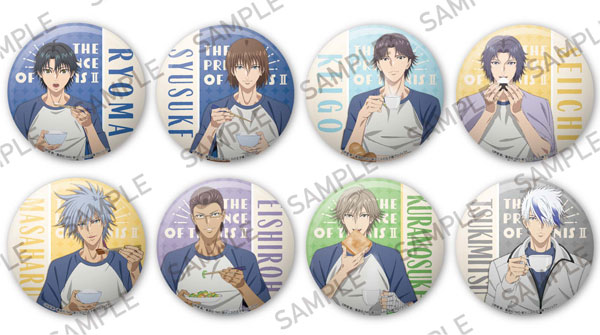 新テニスの王子様 おおきなキラキラ缶バッジコレクション 合宿ver. 8個