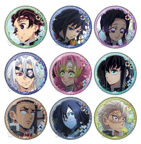 鬼滅の刃 グリッター缶バッジ Vol.2 9個入りBOX（再販）[ツインクル