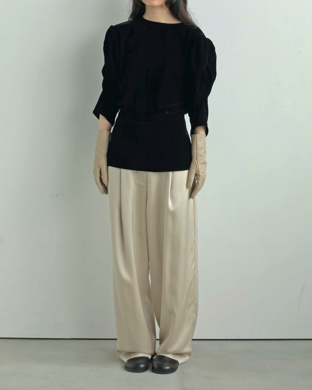 ànuke online store（アンヌーク） / Velour Gather BlouseVelour