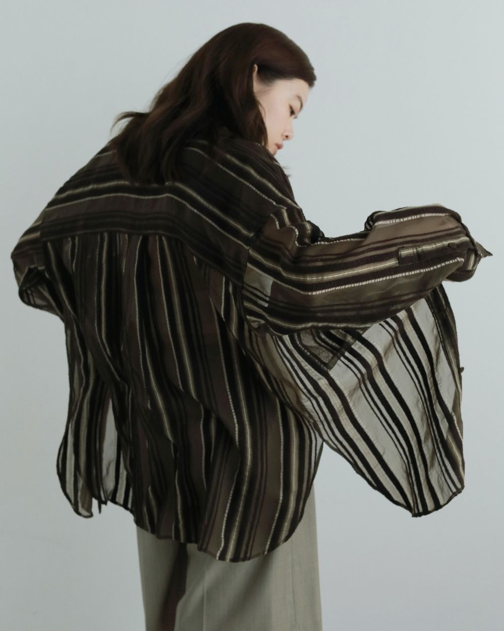 ànuke online store（アンヌーク） / Sheer Stripe ShirtsSheer Stripe