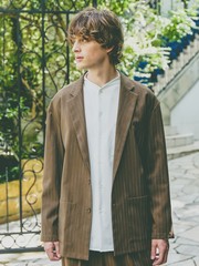 セットアップ対応】ストライプ ジャケット / セミオーバーサイズ