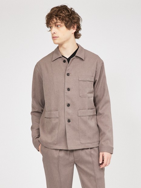 セットアップ対応】ウール調 ツイル シャツブルゾン｜OUTLET (MEN'S