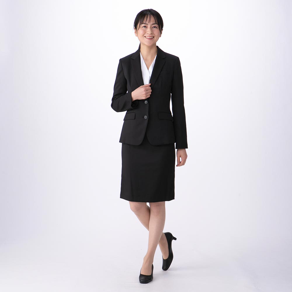 洗えるスーツ3点セット 2釦テーラードジャケット+スカート+パンツ