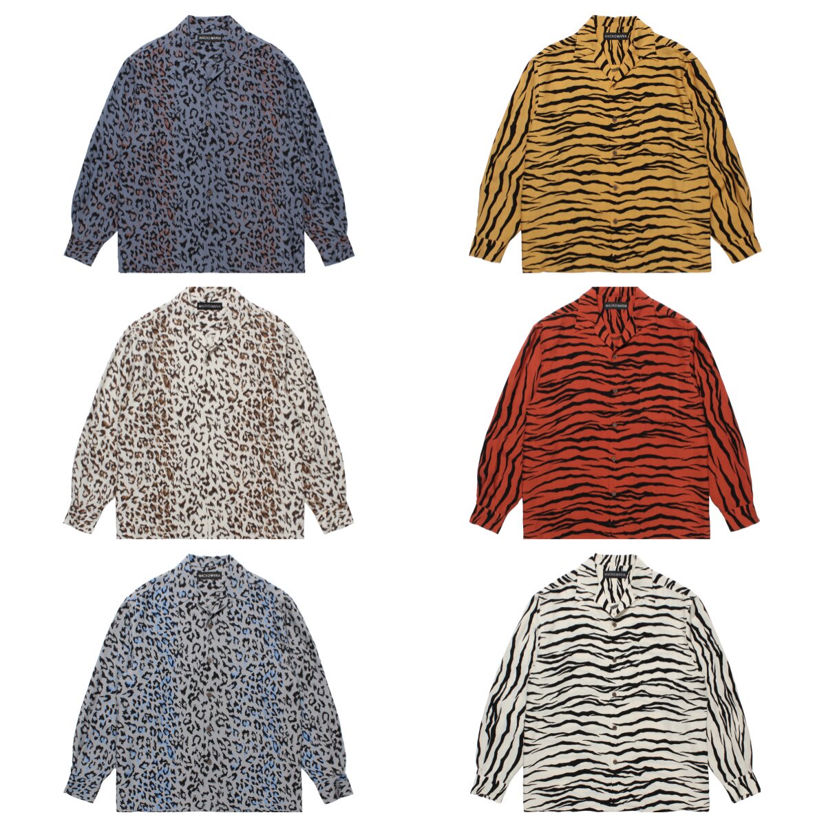 壹树WACKO MARIA LEOPARD OPEN COLLAR SHIRT 豹纹长袖衬衫25AW评价- 淘宝网