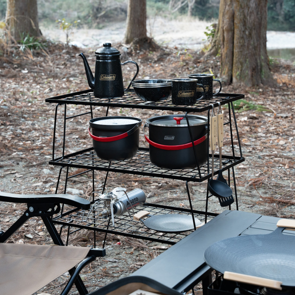 アルペンアウトドアーズ 軽量1.5kg アウトドアラック(3台セット