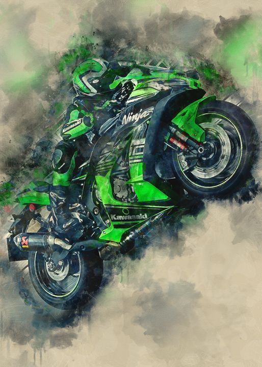 Kawasaki ninja zx-10r krt edition - Jun Design - Digital Art & AI