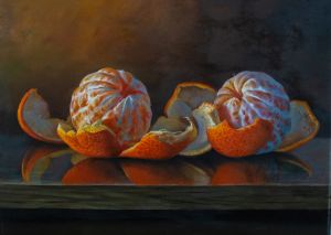 Still Life with Orange - Sergey Kolodyazhniy - Paintings & Prints