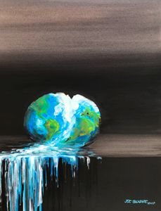 The Earth Is In Pain - Francisco Canas Salazar - Paintings