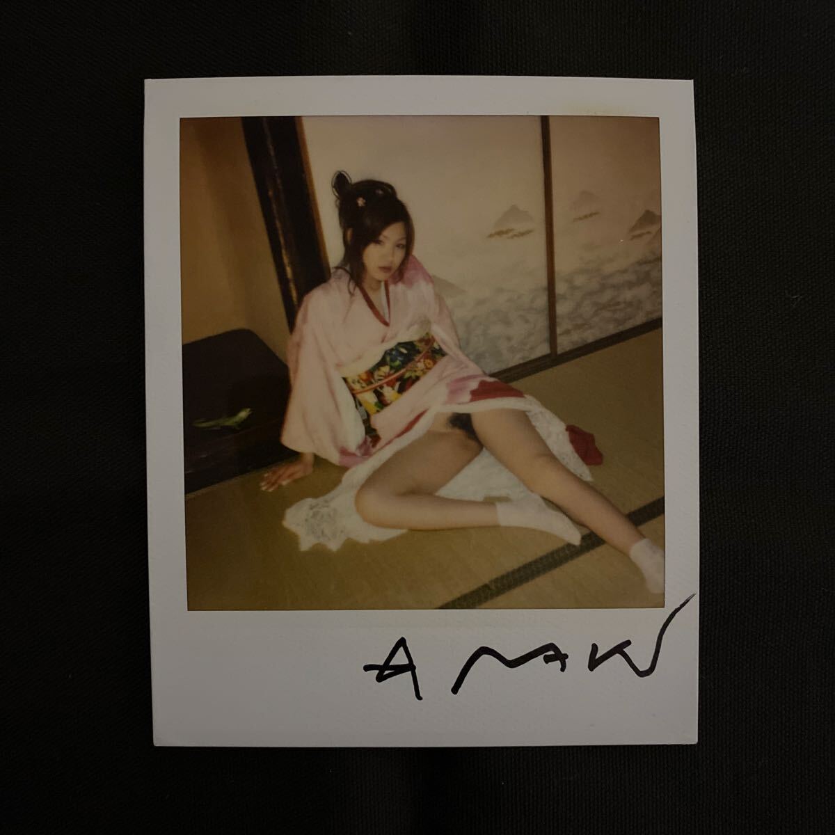 レア！荒木経惟 直筆サイン入 ポラロイド写真付「特別装幀版 花人生
